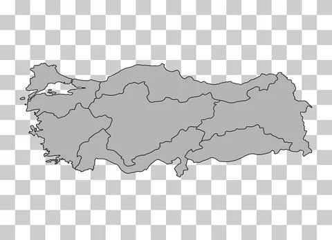 Turkey map symbol shape, travel web flat concept icon symbol vector illustrat Stock Illustration