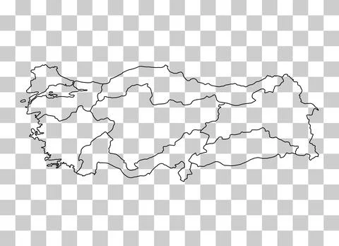 Turkey map symbol shape, travel web flat concept icon symbol vector illustrat Stock Illustration