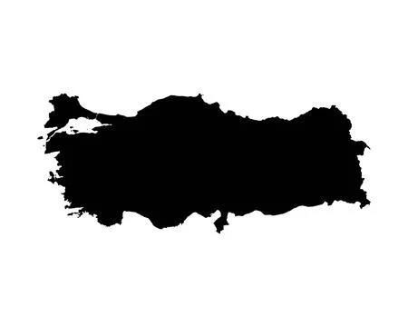 Turkey Map. Turkish Country Map. Turk National Nation Border Boundary Map Stock Illustration