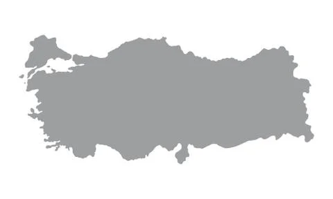 Turkey map on a white background Stock Illustration