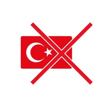 Turkey mark and cross mark. Prohibition and regulation. Vector. Stock Illustration