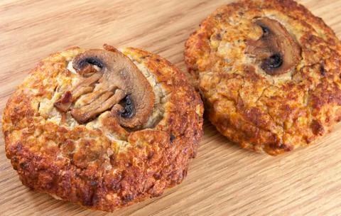 Turkey meat cutlets Stock Photos