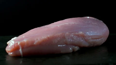 Turkey meat on a stone Stock Footage 108143412