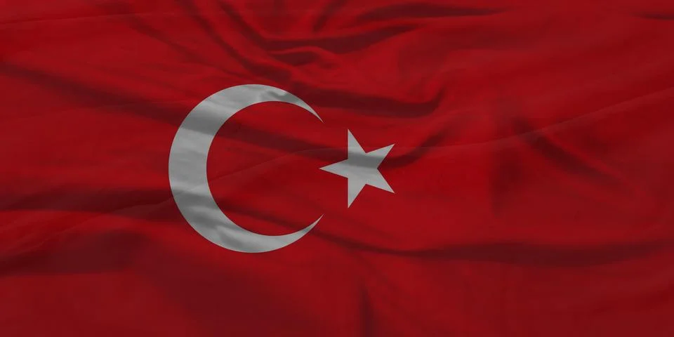 Turkey   Moving flag texture background Stock Photos