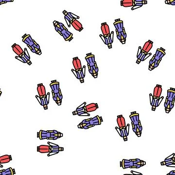 Turkey national clothes vector seamless pattern Stock Illustration