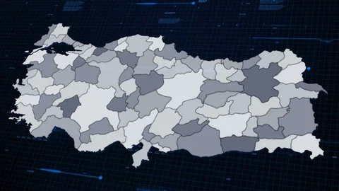 Turkey network map Stock Footage 87976703