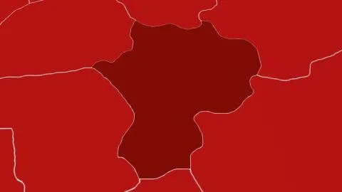 Turkey - Nigde outlined on solid map 스톡 일러스트