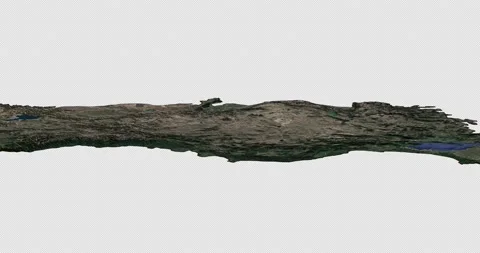 Turkey north to south map with 3d relief 4K satellite ground low height Stock Footage 218620370