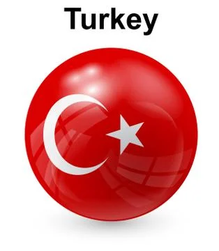 Turkey official state flag Stock Illustration