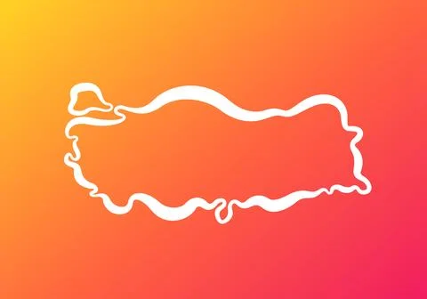 Turkey - Outline Map on Gradient Background Stock Illustration