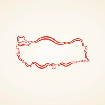 Turkey - Outline Map Stock Illustration