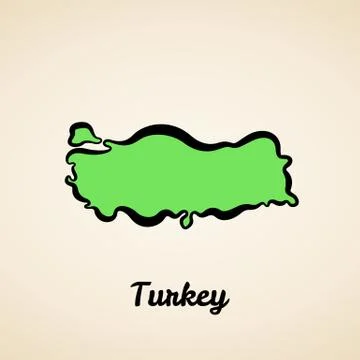Turkey - Outline Map Stock Illustration