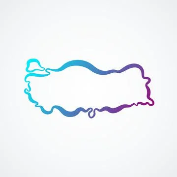 Turkey - Outline Map Stock Illustration