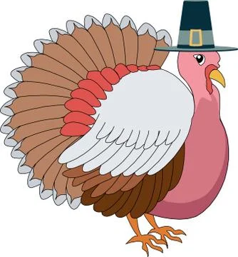 Turkey Pilgrim Stock Illustration