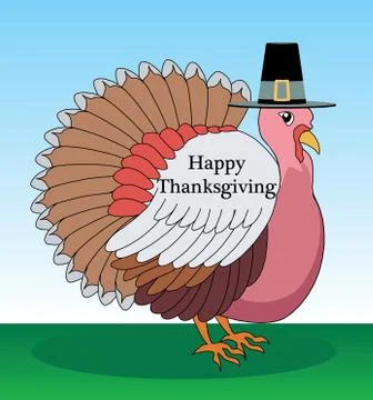 Turkey Pilgrim Outside Stock Illustration
