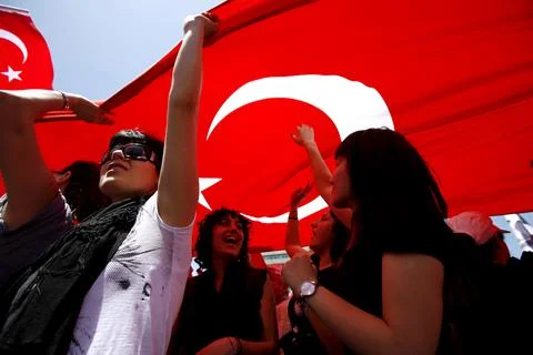 Turkey Pro Secular Rally - May 2009 Fotos de archivo