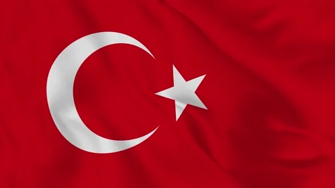 Turkey realistic waving flag. Stock Footage 203681066