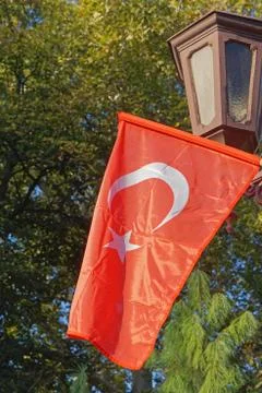 Turkey red flag Foto stock
