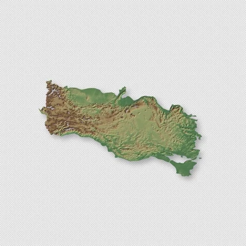 Turkey Rotating 3D Relief Map Seamless Loop, Alpha Channel 4K 스톡 동영상 340698240
