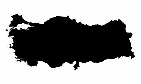 Turkey silhouette map Stock Illustration