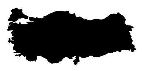 Turkey Silhouette Map Stock Illustration