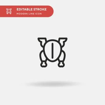 Turkey Simple vector icon. Illustration symbol design template for web mobile Stock Illustration