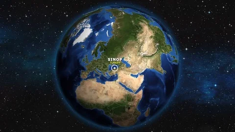 TURKEY SINOP ZOOM IN FROM SPACE Video stock 115898835