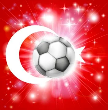 Turkey soccer flag イラスト素材