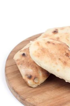 Turkey somun bread on the kitchen cuting wooden board Foto stock