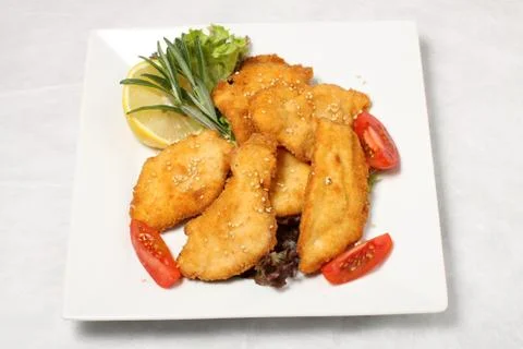 Turkey steak with vegetables Stock Photos