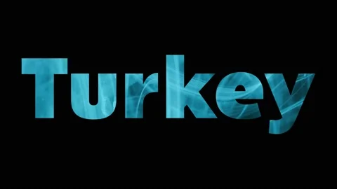 Turkey text message in creative animation - Text on the Black Background - 4K Stock Footage 153039526