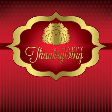 Turkey thanksgiving card in vector format. Stock Illustration