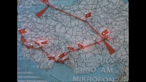 Turkey Travel Route Map Video stock 278100806