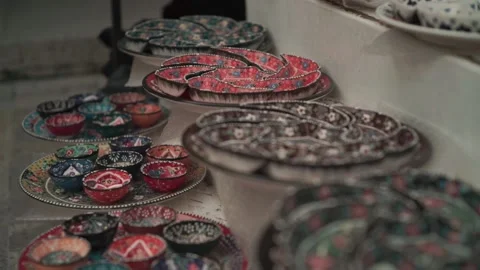 Turkey. Turkish national tableware Stock Footage 131552330