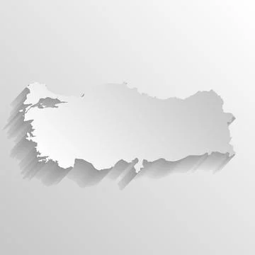 Turkey vector country map silhouette イラスト素材