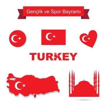 Turkey vector set Stock Illustration