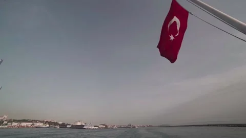 Turkey. View from moving ship Stock Footage 131552366