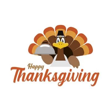 Turkey waiter with tray. Vector Stock Illustration