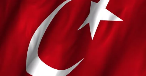 Turkey Waving Flag-4K Video stock 47041687