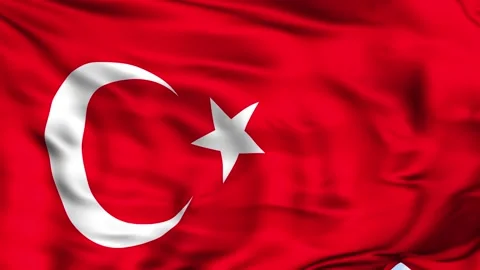 Turkey Waving Flag Background Stock Footage 204132225