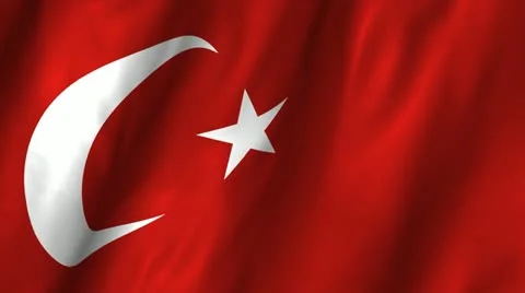 Turkey Waving Flag Stock Footage 12365828