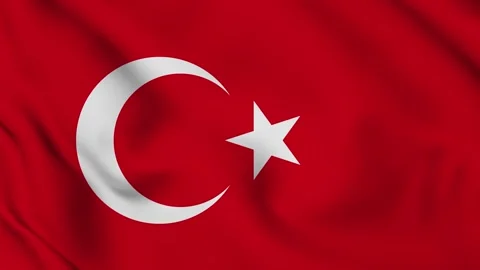 Turkey waving flag  Video stock 259414450