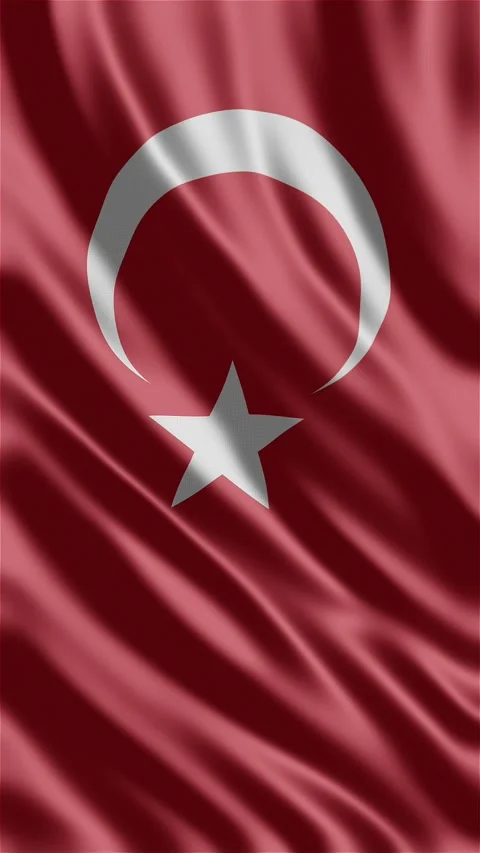 Turkey waving flag video Stock Footage 288004750