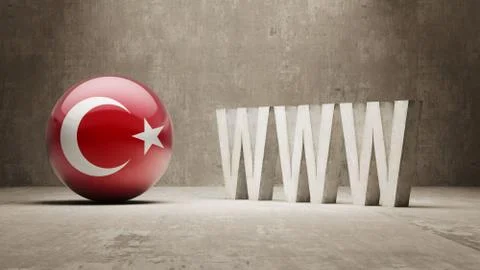 Turkey. WWW Concept. Stock Illustration