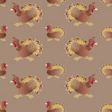 Turkeys (background) Stock Illustration