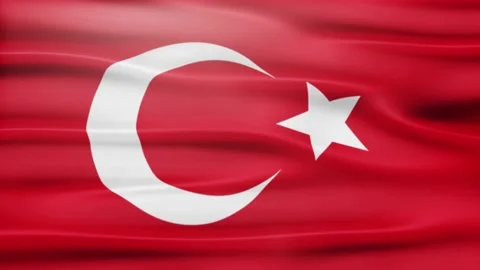 Turkey's flag flutters in the wind Stock Footage 146388339