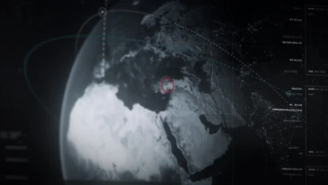 The turkish air force develops a satellite that controls the territory. UI 動画素材 275880406