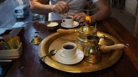 Turkish Arabic Coffee Stock Footage 149424320