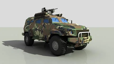 Turkish Armored Car Cobra 3D Model
