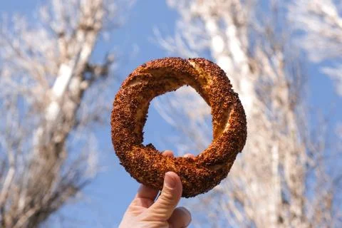 Turkish Bagel Simit Stock Photos